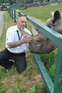 Right Guard Security and Rhino at Port Lympne Wild Animal Park c Port Lympne Wild Animal Park